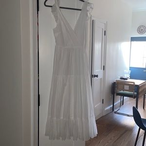 NWT Zara white cotton maxi dress